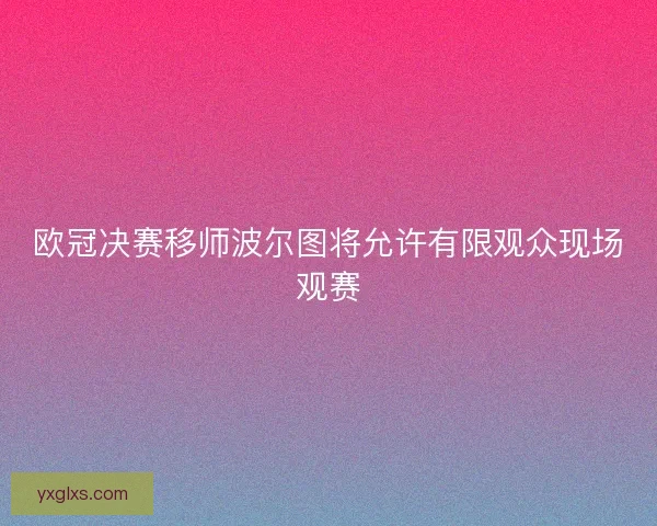 欧冠决赛移师波尔图将允许有限观众现场观赛